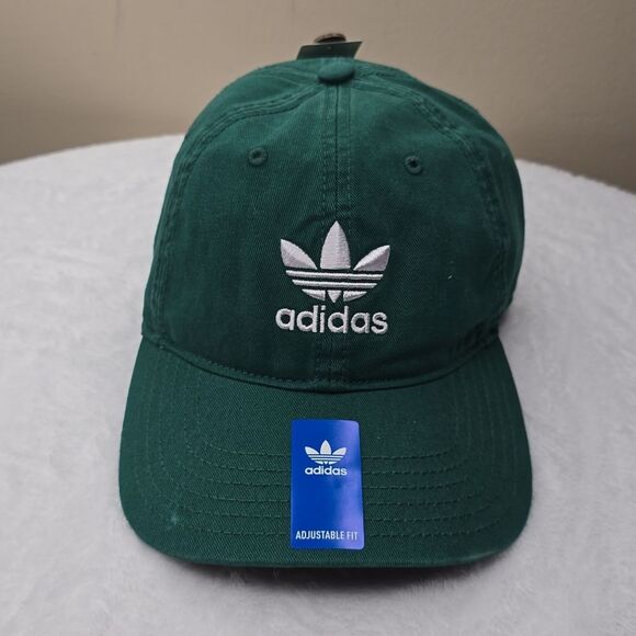 NWT Adidas Relaxed Strap-Back Hat Color Collegiate Green OS - Picture 1 of 7